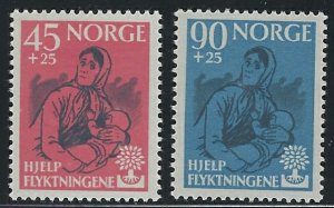 Norway B64-65 MNH 1960 World Refugee Year (an5614)