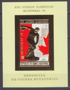 1976 Equatorial Guinea 793/BA211b gold 1976 Olympic Games in Montreal 11,00 €