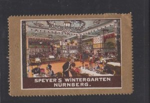 German Advertising Stamp - Speyer's Winter Garden, Nürnberg, Grand Ballroom MLH