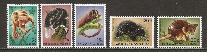 Papua New Guinea Scott catalog # 323-327 Unused Hinged