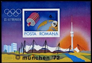 Romania 1972 MNH Stamps Souvenir Sheet Sport Olympic Games Space