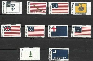 Premium  U S   Mint  #1345-54 Historic Flags Complete Set Of 10 ⭐⭐⭐⭐⭐