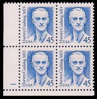 2188a Harvey Cushing Block Tagging Plate Block MNH -Buy Now