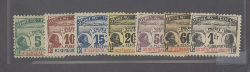 Upper Senegal & Niger #J1-J7 Unused Single (Complete Set)