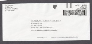 Cover Stamps.com Computer Vended 37c Heart Imprint 23 Feb 2005