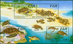 Fiji 1997 Hawksbill Turtle Mini Sheet SGMS981 V.F MNH