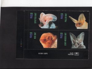 3664a American Bats, MNH LL-PB/4