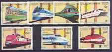 Kampuchea 1989 Trams & Trains complete set of 7 unmou...