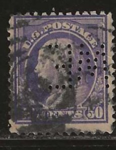 #422 Used Single Perfin