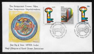 United Nations NY 316-17, G89 New Economic Order WFUNA Cachet FDC