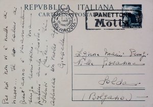 1950 Democratic Postcard Cancelling Motta Roma Anno Santo Solda 20583-