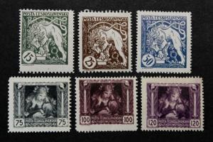 Czechoslovakia #B124-B129 MH Semi-Postal 1919