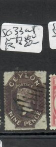 CEYLON  (PP1510B) QV  9D   SG 60  CUT PFS  VGU 