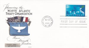 United States # 3354, NATO 50th Anniversary, Fleetwood First Day Cover