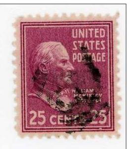 USA 1938 Scott 829 used - 25c, William McKinley 