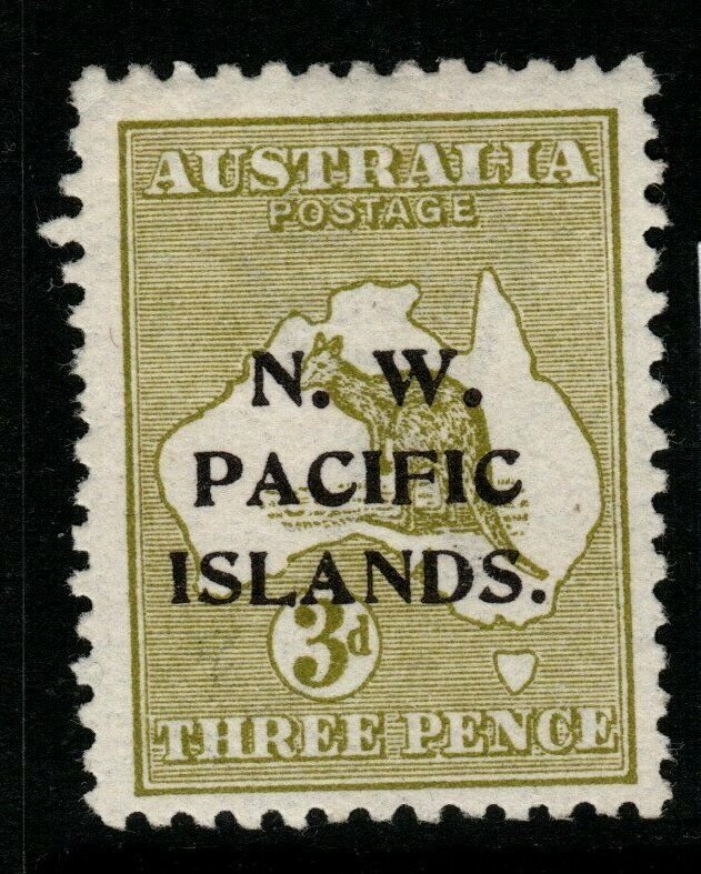 NEW GUINEA SG76c 1915 3d GREENISH OLIVE MTD MINT