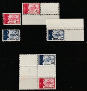 France the 1942 Tri colour set MNH & U