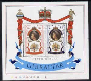 GIBRALTAR - 1977 - Silver Jubilee - Perf Min Sheet - Mint Never Hinged