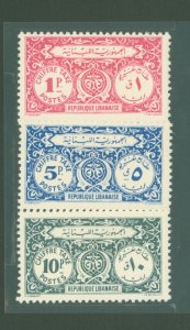 Lebanon #J47-J49  Single (Complete Set)