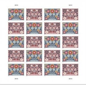 US LOVE Imperf w/NDC Sheet of 20 stamps MNH 2022 After Jan 31