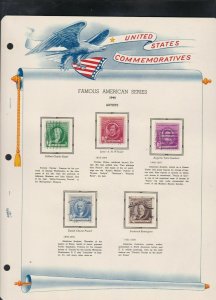 united states commemoratives famous american artists 1940 stamps page ref 18256