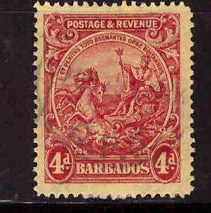 Barbados Scott 173 Used wmk 4 stamp on yellowish paper