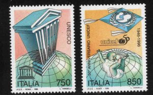 Italy Scott 2120-2121 MNH** UNESCO stamp set