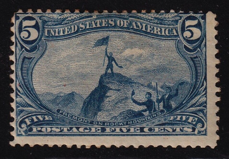 1898 Trans-Mississippi Exposition 5c blue Sc 288 MLH single CV $100