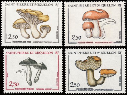 Scott #487-90 Mushroom MNH