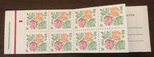 BK134 Rose Booklet -  2  panes of 1737a with red bar