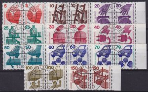 Berlin 1971 Mi#402-411 Pairs used CV€70.00 (BN1138)