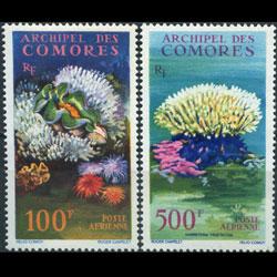 COMORO IS. 1962 - Scott# C5-6 Corals Set of 2 LH