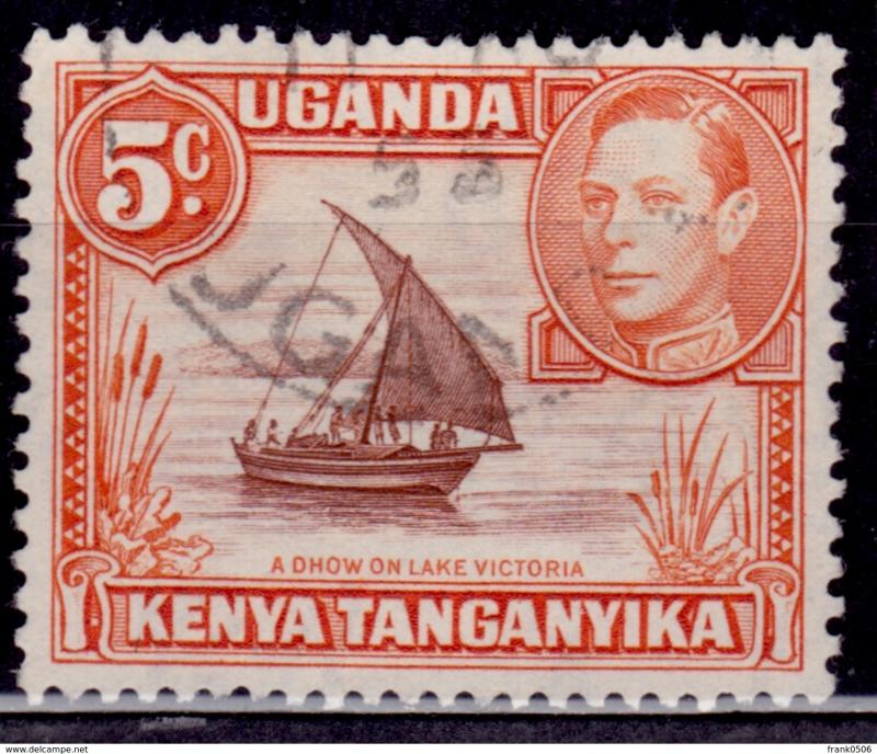 Uganda & Tanganyika, 1938, KGVI, Scott# 68, used