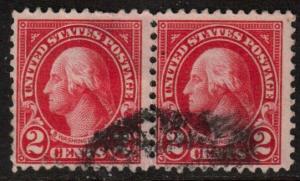 US Scott 634, 1926 Washington 2c Pair used