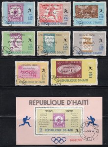 Haiti C330-37, C330a - Cto - Olympics / Stamps on Stamps (1969) (cv $9.40)