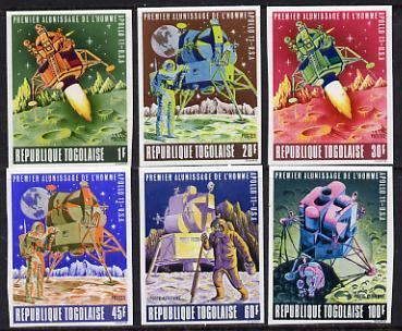 Togo 1969 First Man On The Moon set of 6 imperf from limi...