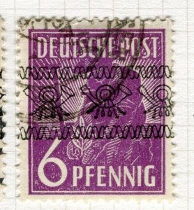 GERMANY BERLIN British/US Zone 1948 Currency Reform issue 6pf. Shade used