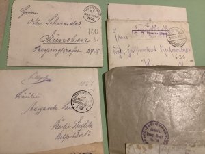 Germany WW1 & 2  military postal service 12 items  Ref A1010