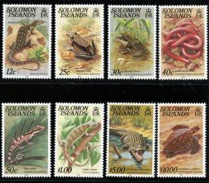 Solomon Islands 1979 Reptiles set complete superb MNH. SG 394B-403B.