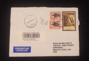 C) 2022. ROMANIA, AIR MAIL COVER SENT TO UNITED STATES, DOUBLE CRAFT STAMP. XF