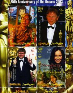 Somalia 2003 FILMS OSCARS Sheet (4) Perforated Mint (NH)