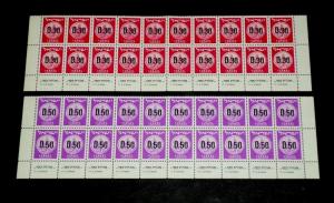 ISRAEL #168-177, 1960 DEFINITIVE TAB BLOCKS/20 SET/11, MNH, NICE! LQQK!