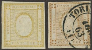 ITALY & SARDINIA  Scott #P1 2c Newspaper Stamp