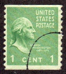 United States 839 - Used - 1c George Washington (Coil) (1939) (1) +