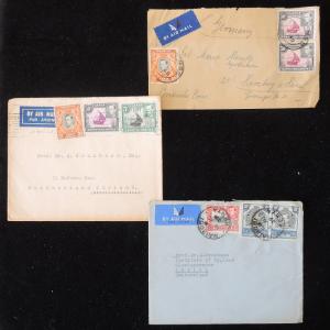 ZS-Y764 BRITISH KUT - Covers, 1939, Airmail To Switzerland, Lot Of 3