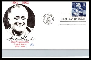 #1950 FDR Franklin Roosevelt - Kennick Cachet ev20