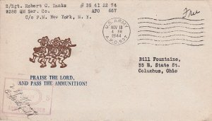 United States A.P.O.'s Soldier's Free Mail 1944 U.S. Army, A.P.O. 537 Dijon, ...