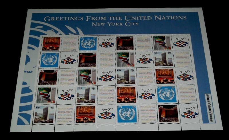 U.N.2003, NEW YORK #857a, PERSONALIZED SHEET OF 20, MNH, NICE!! LQQK!!!