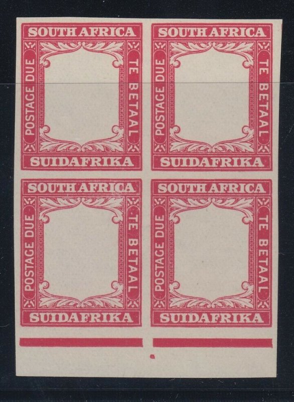 South Africa, SG D18 Proof, MNH block with sheet margin, Color of 1p