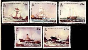 Alderney - Mi. 32-36 (Ships) - MNH - M2336